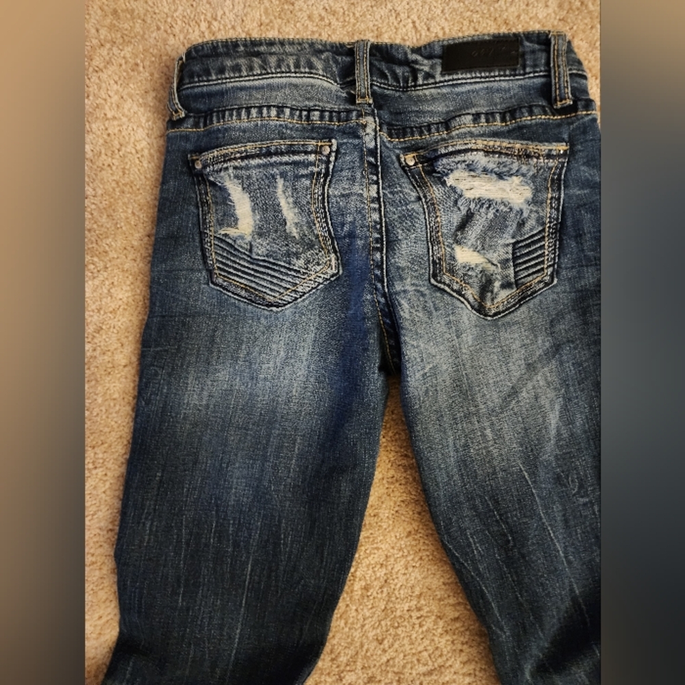 Daytrip Dark Blue Distressed Jeans 26R